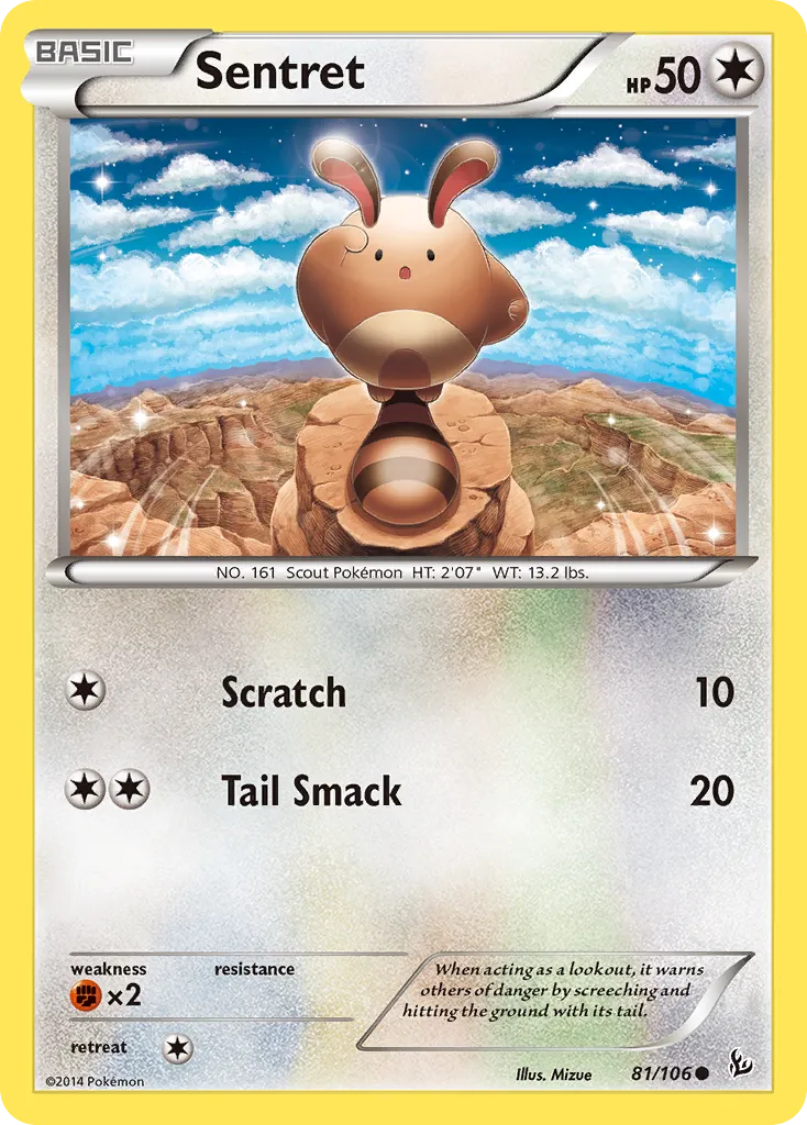 2014 Flashfire Sentret Common #081/106 Common card image