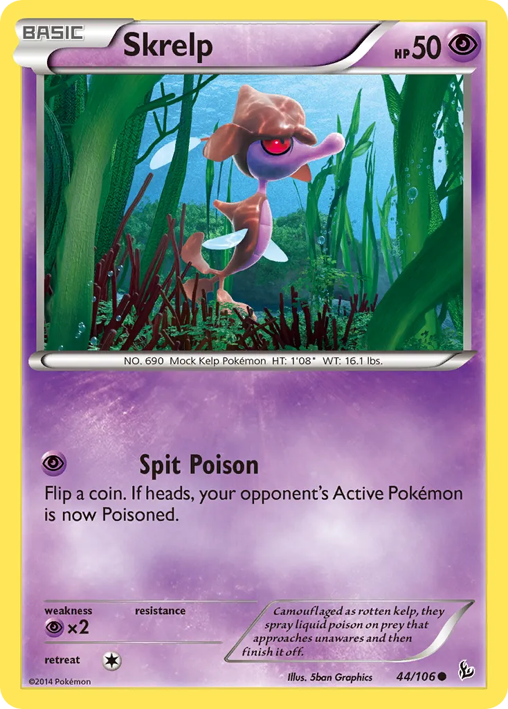 2014 Flashfire Skrelp Common #044/106 Common card image