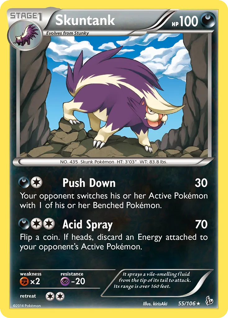 2014 Flashfire Skuntank Rare #055/106 Rare card image