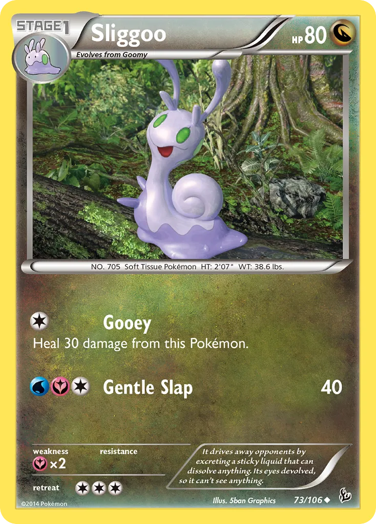 2014 Flashfire Sliggoo Uncommon #073/106 Uncommon card image