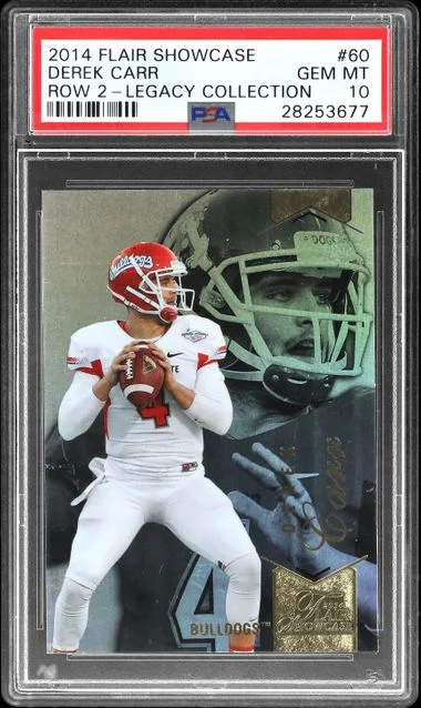 2014 Fleer Flair Showcase Derek Carr Row 2 #60 card image