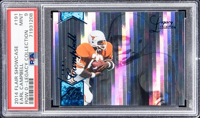 2014 Fleer Flair Showcase Earl Campbell Row 0 Legacy Collection #191 card image