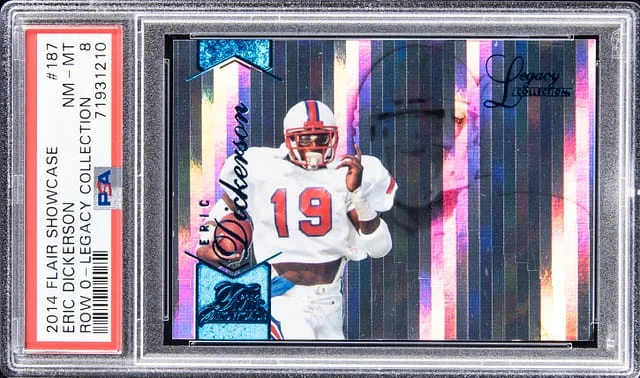 2014 Fleer Flair Showcase Eric Dickerson Row 0 Legacy Collection #187 card image