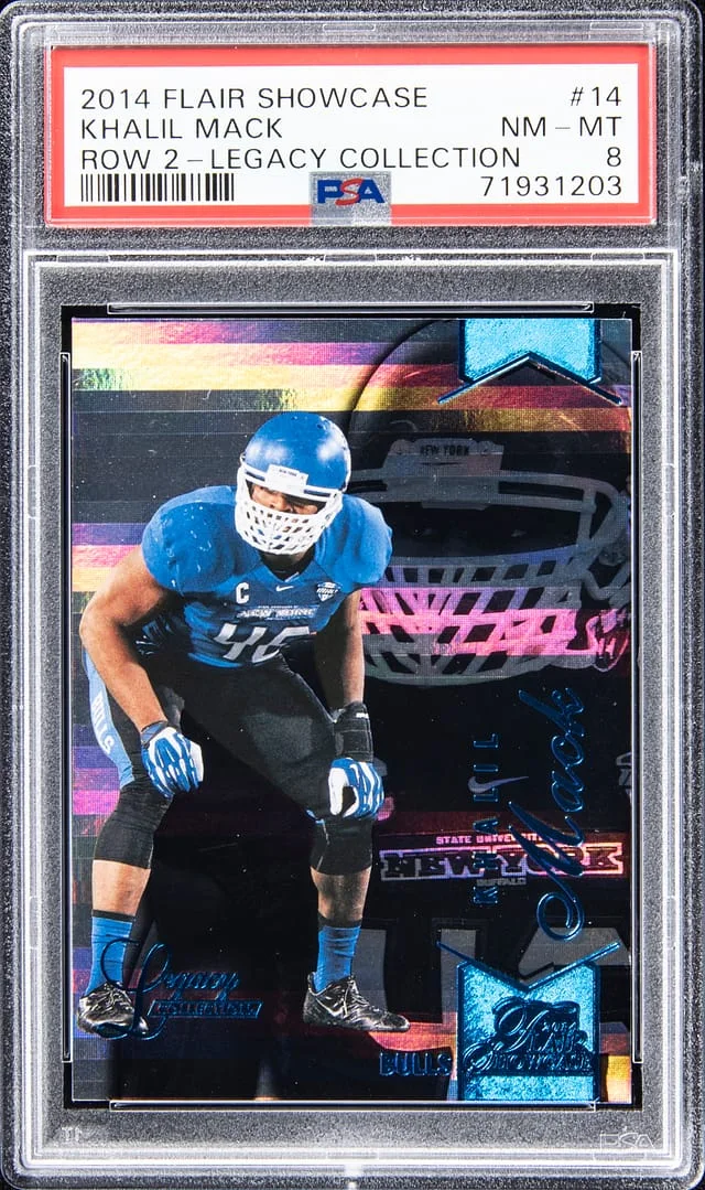 2014 Fleer Flair Showcase Khalil Mack Row 2 Legacy Collection #14 card image