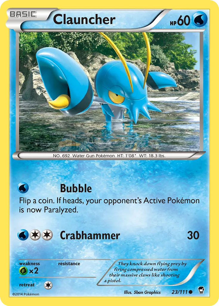 2014 Furious Fists Clauncher Common #023/111 Common card image