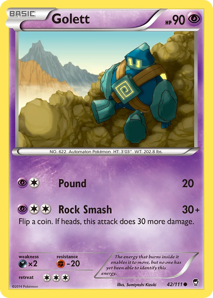 2014 Furious Fists Golett Common #042/111 Common card image