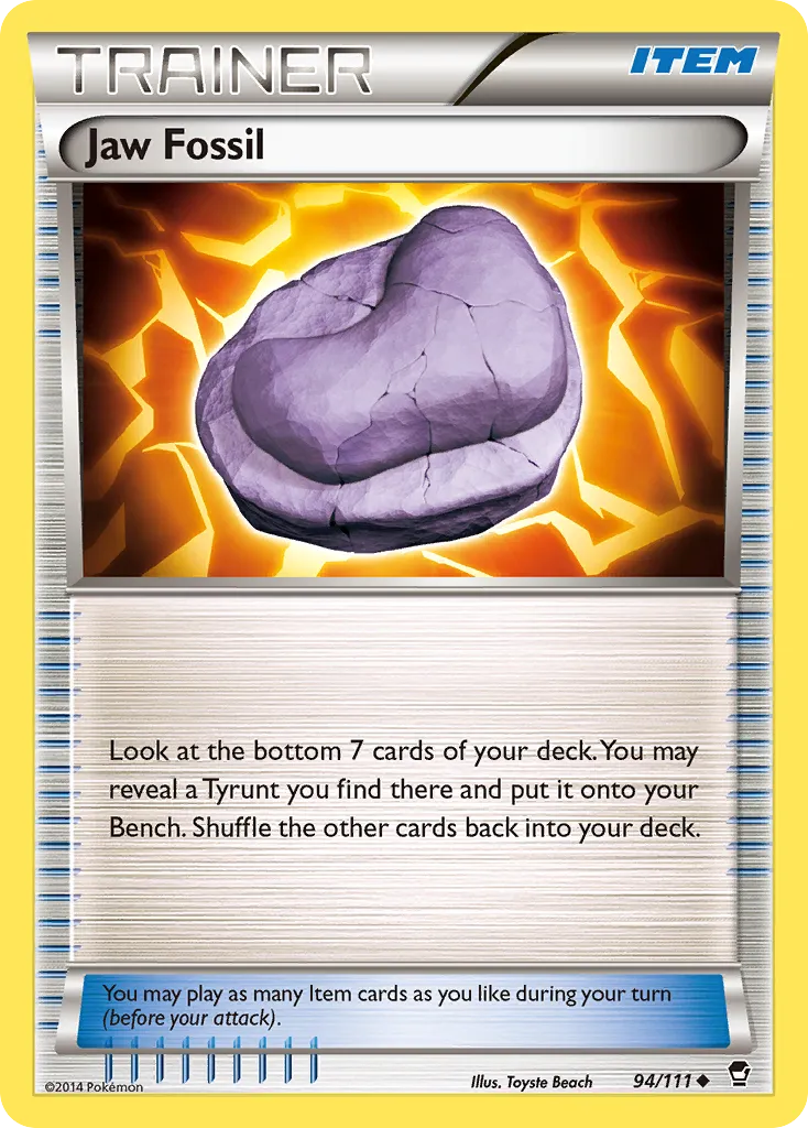 2014 Furious Fists Jaw Fossil #094/111 Uncommon card image