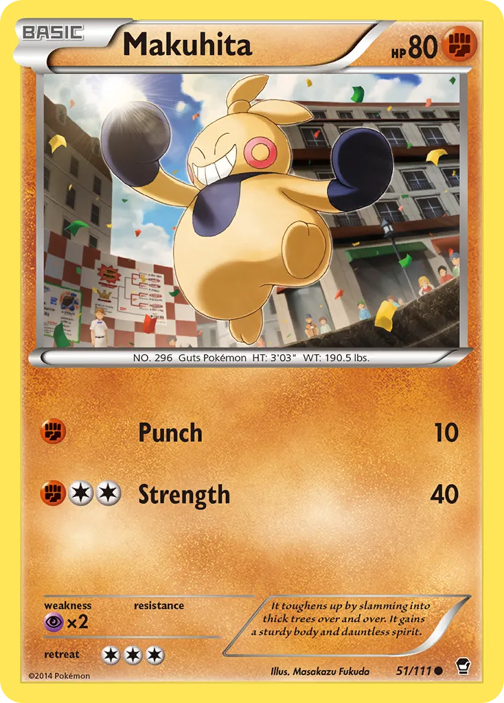 2014 Furious Fists Makuhita Common #051/111 Common card image