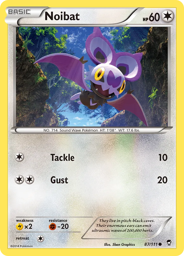 2014 Furious Fists Noibat Common #087/111 Common card image