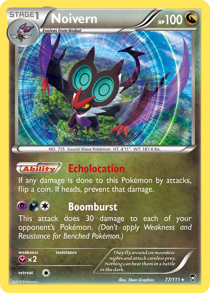 2014 Furious Fists Noivern Rare Holo #077/111 Rare Holo card image