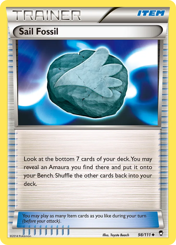 2014 Furious Fists Sail Fossil #098/111 Uncommon card image