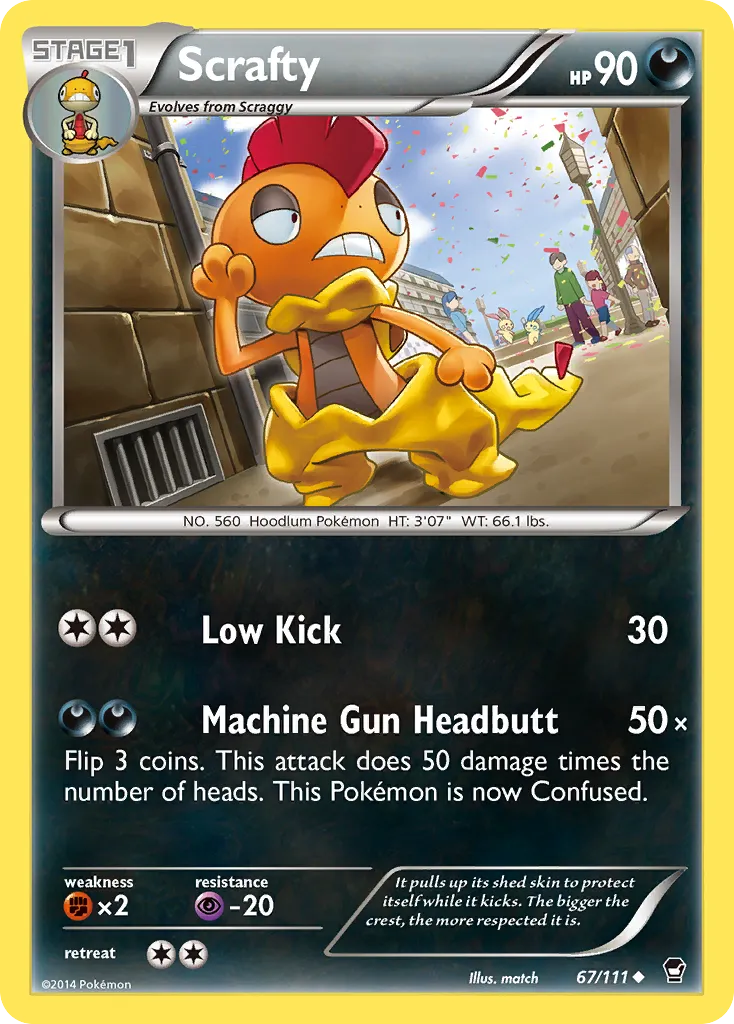 2014 Furious Fists Scrafty #067/111 Uncommon card image