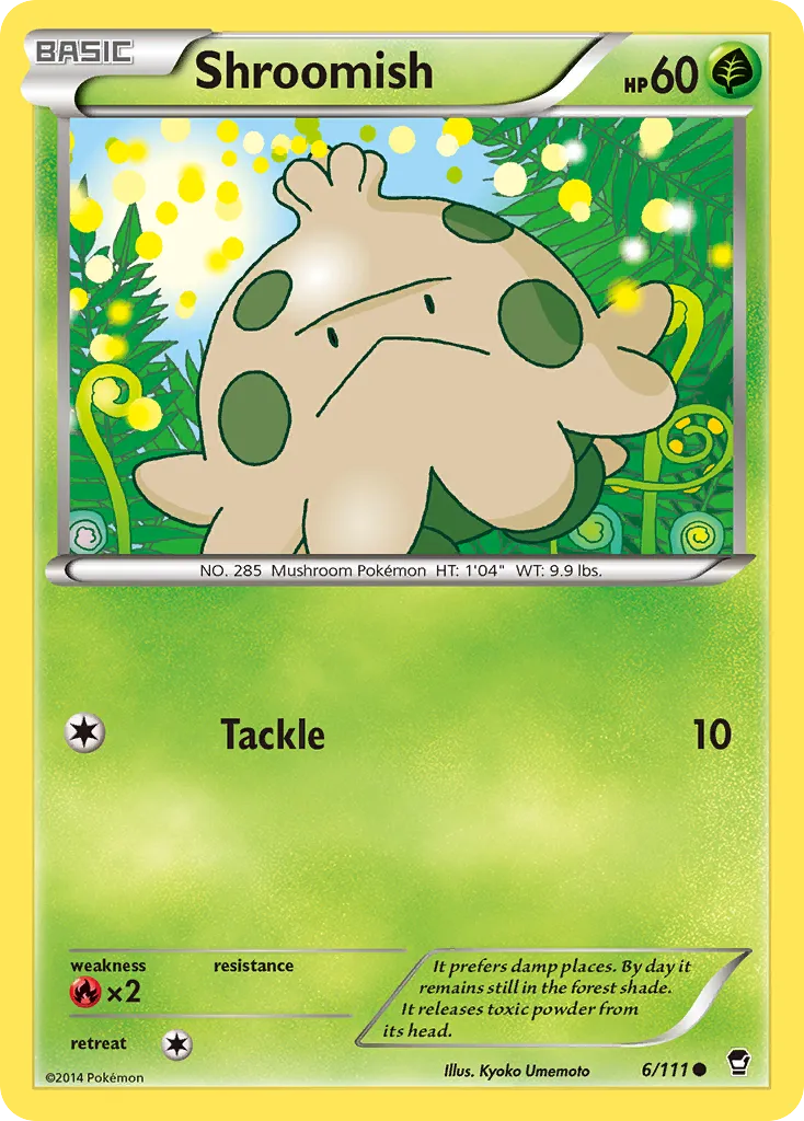 2014 Furious Fists Shroomish Common #006/111 Common card image