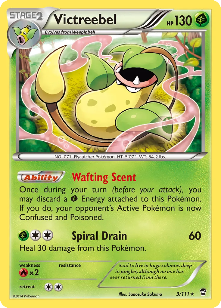 2014 Furious Fists Victreebel Rare Holo #003/111 Rare Holo card image