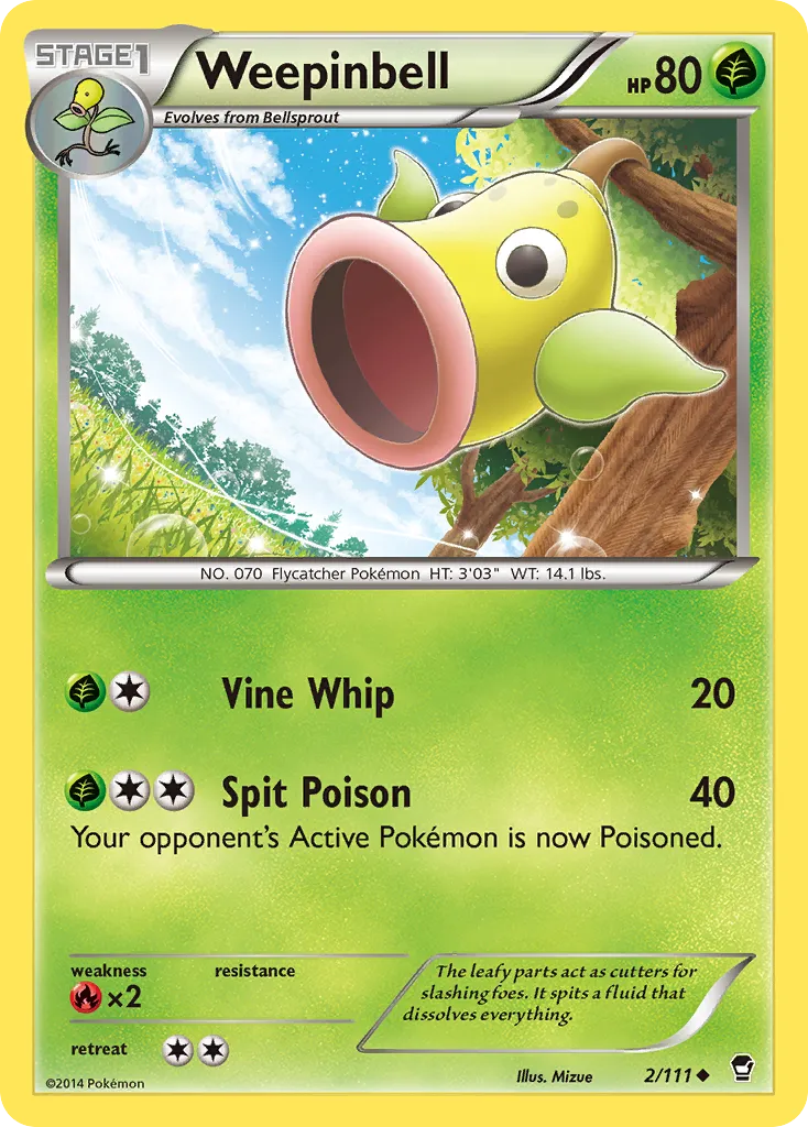 2014 Furious Fists Weepinbell #002/111 Uncommon card image