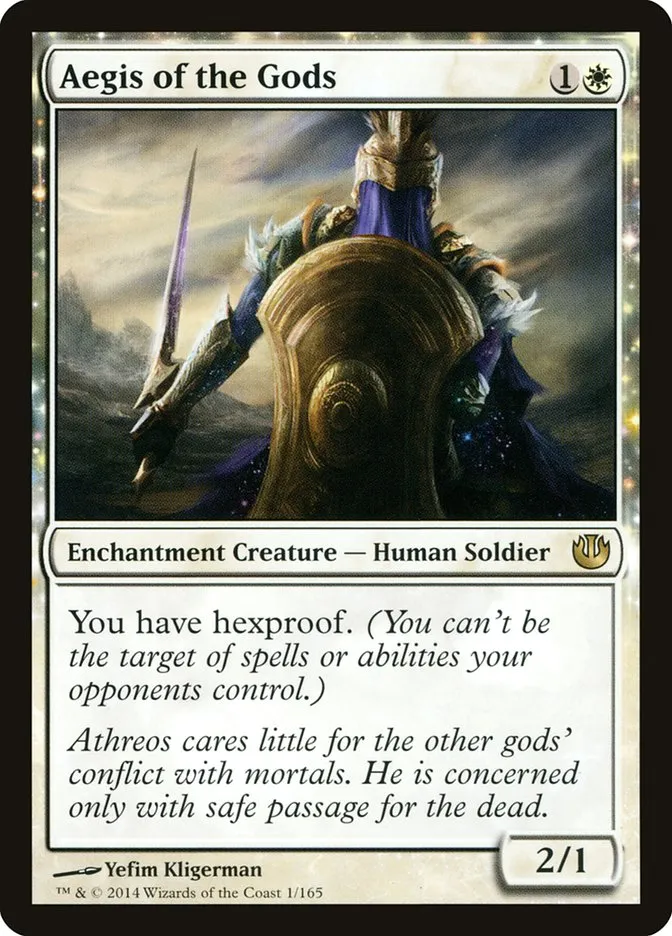 2014 Journey into Nyx Aegis of the Gods rare #1 unlisted card image