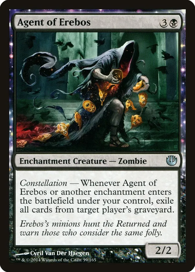 2014 Journey into Nyx Agent of Erebos uncommon #59 unlisted card image