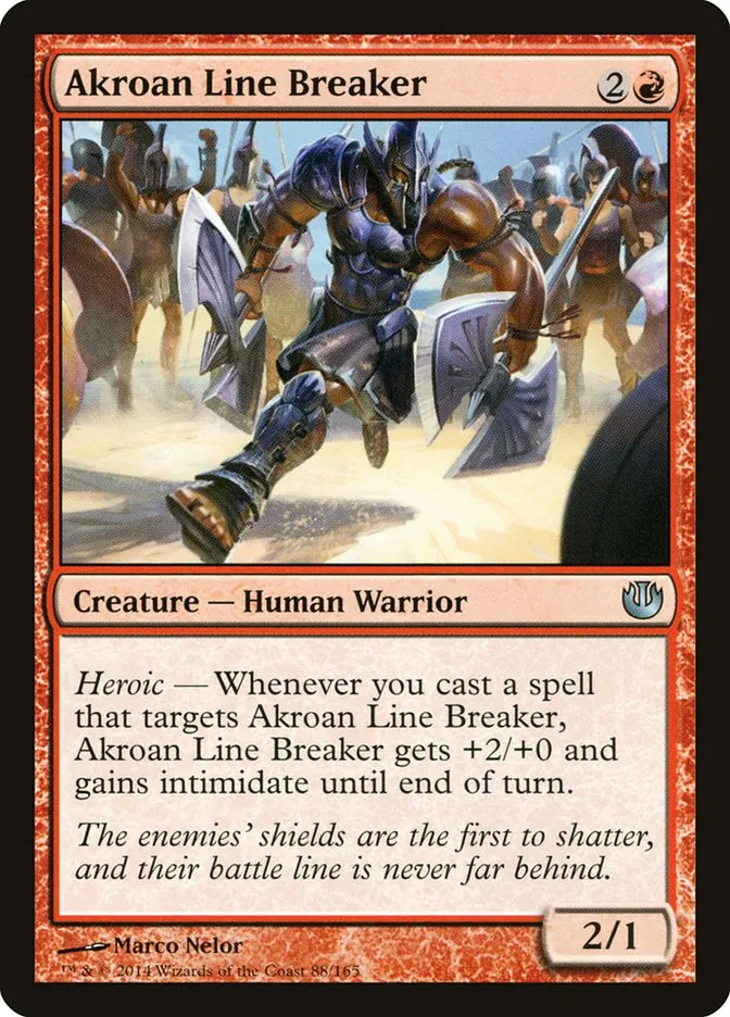 2014 Journey into Nyx Akroan Line Breaker uncommon #88 unlisted card image