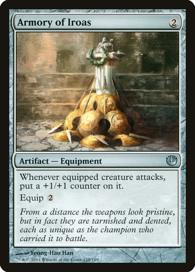2014 Journey into Nyx Armory of Iroas uncommon #158 unlisted card image