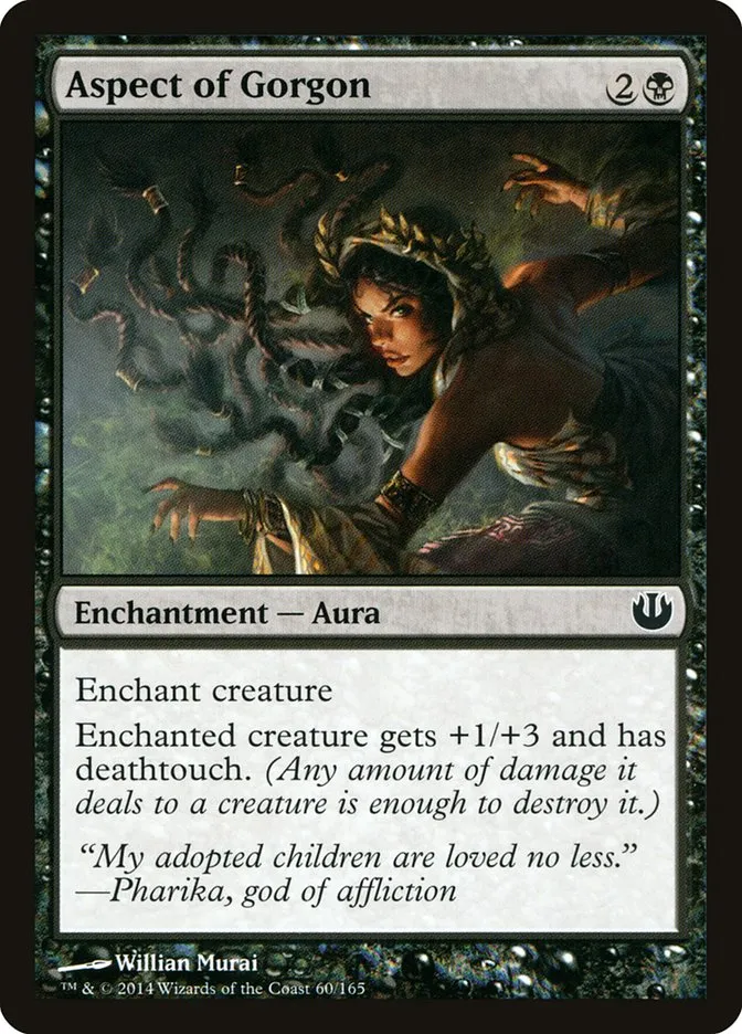 2014 Journey into Nyx Aspect of Gorgon common #60 unlisted card image