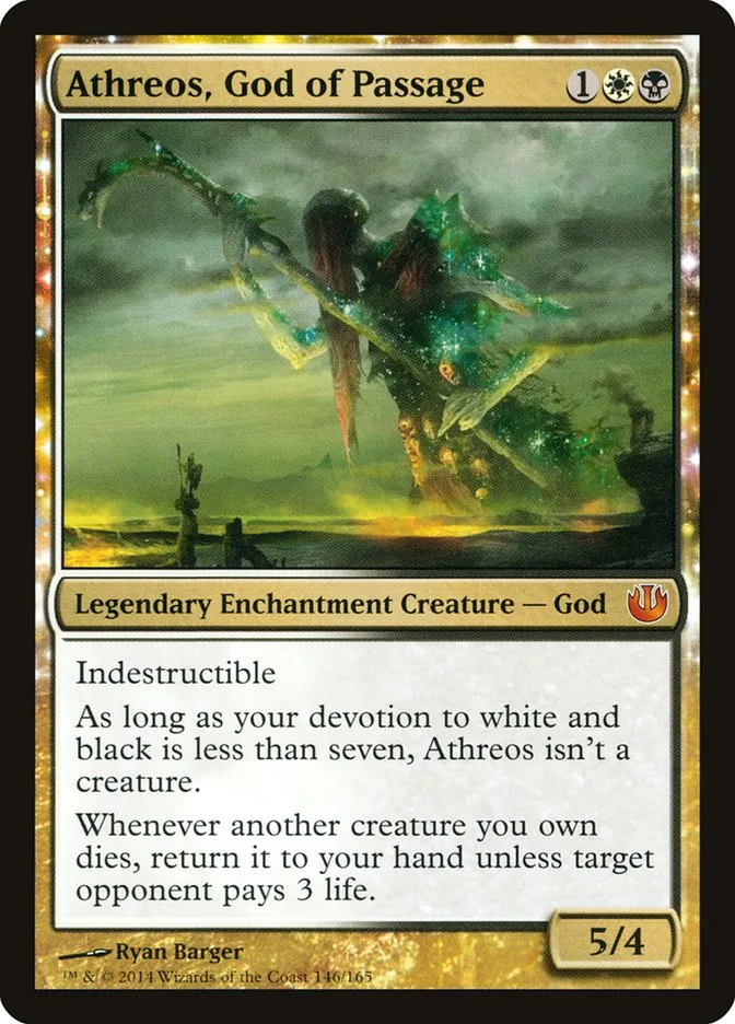 2014 Journey into Nyx Athreos, God of Passage mythic #146 unlisted card image