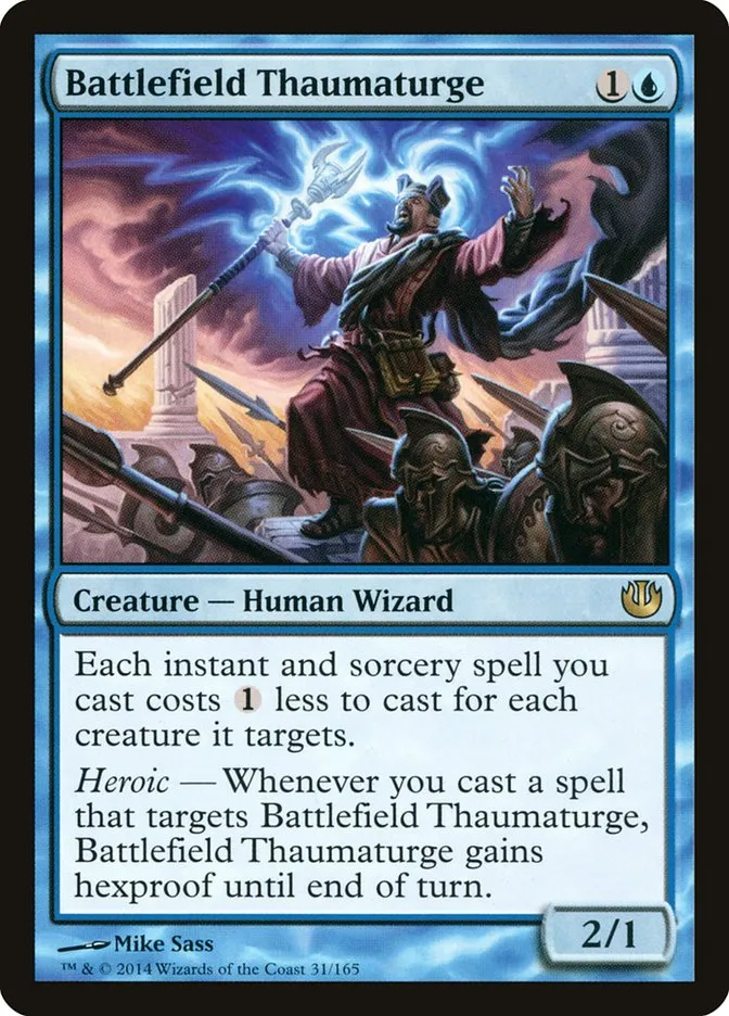 2014 Journey into Nyx Battlefield Thaumaturge rare #31 unlisted card image