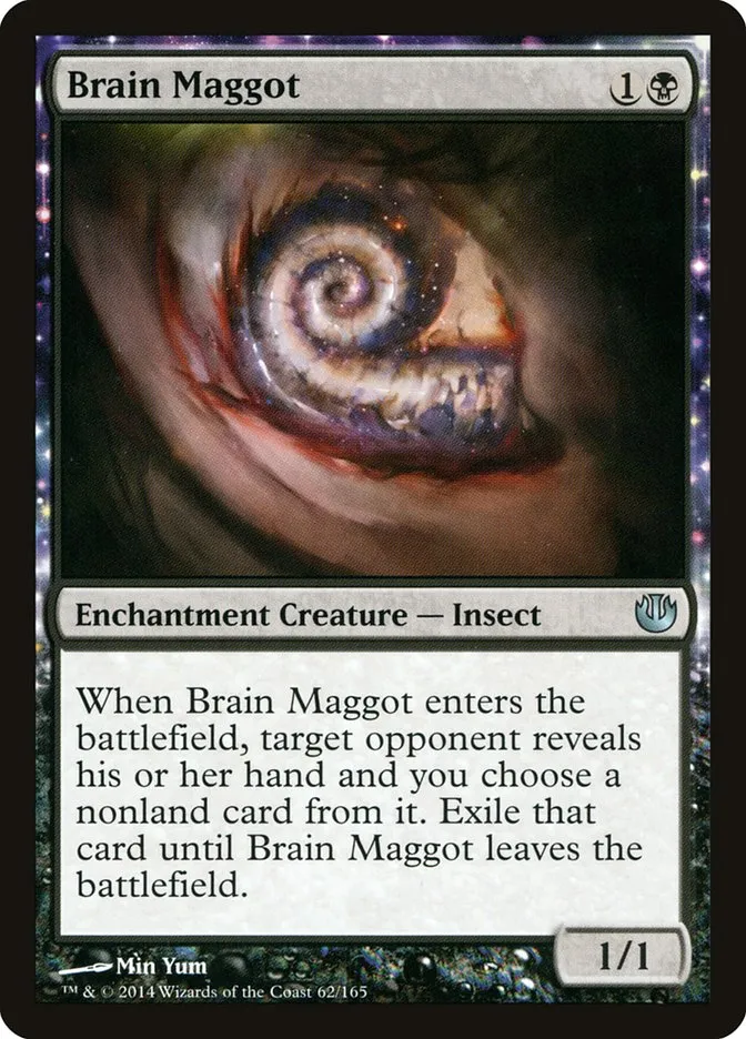 2014 Journey into Nyx Brain Maggot uncommon #62 unlisted card image