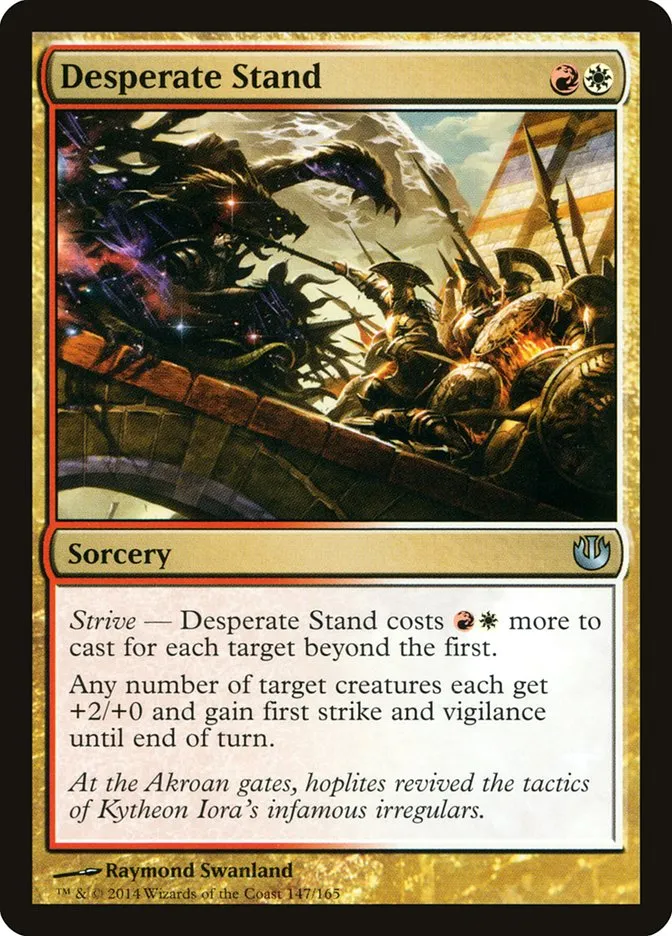 2014 Journey into Nyx Desperate Stand uncommon #147 unlisted card image