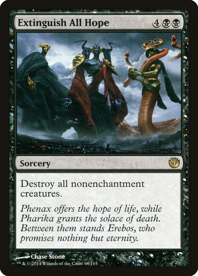 2014 Journey into Nyx Extinguish All Hope rare #68 unlisted card image