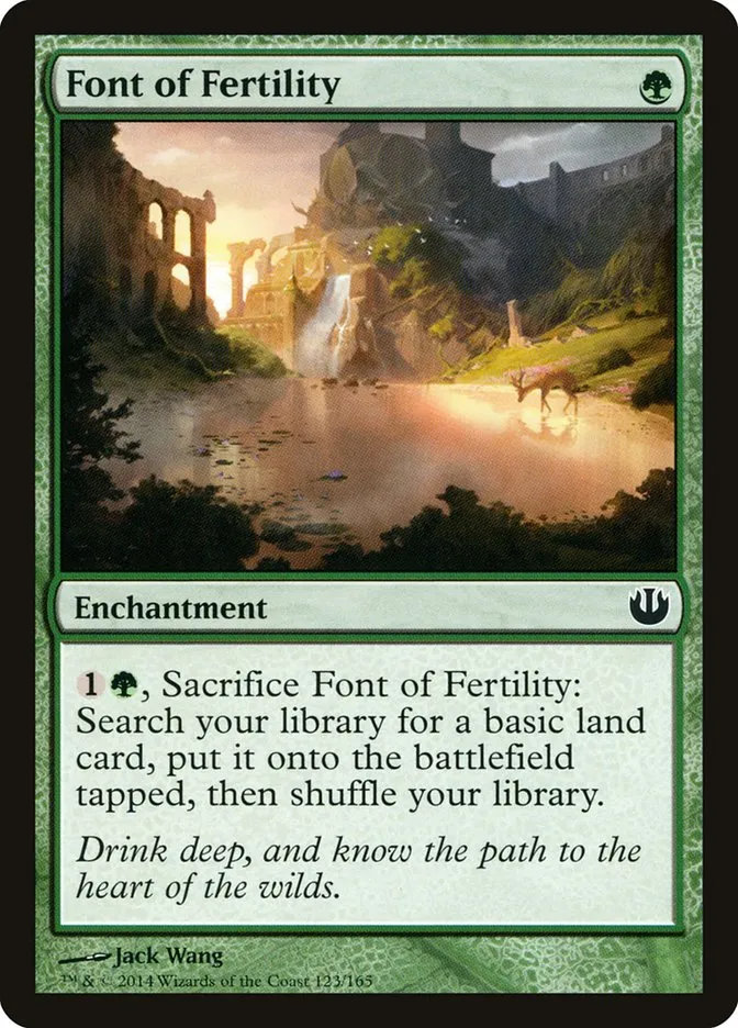 2014 Journey into Nyx Font of Fertility common #123 unlisted card image