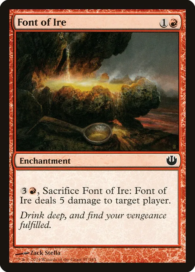 2014 Journey into Nyx Font of Ire common #97 unlisted card image