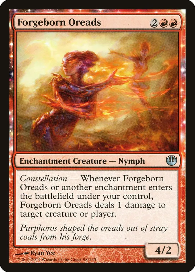 2014 Journey into Nyx Forgeborn Oreads uncommon #98 unlisted card image