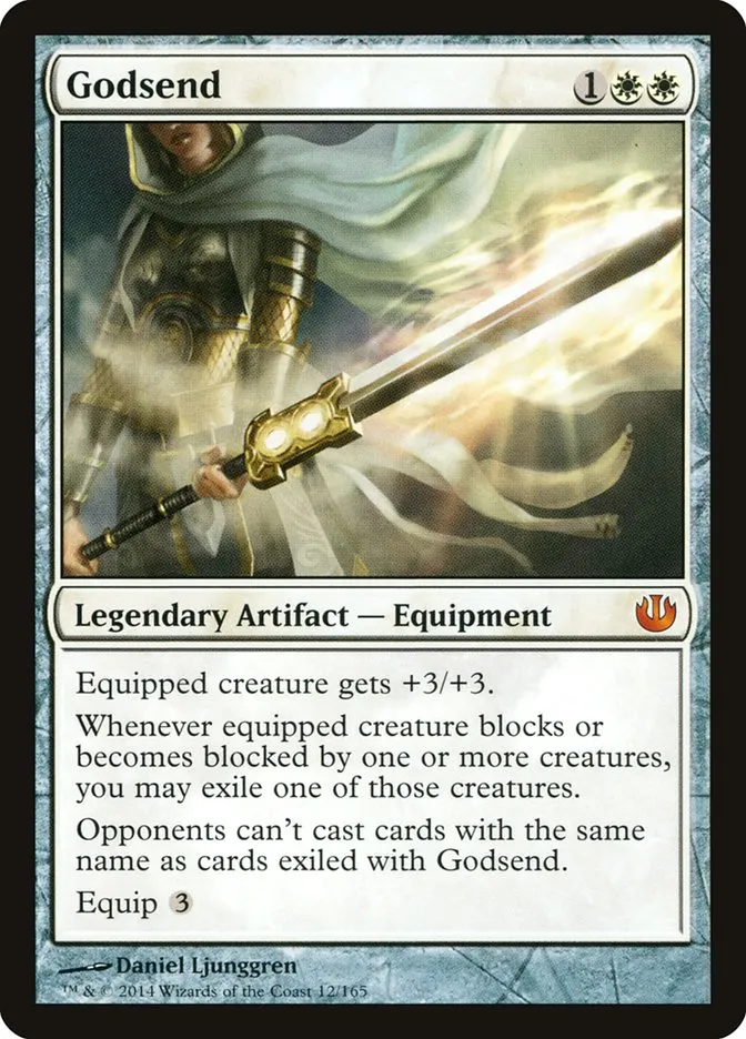 2014 Journey into Nyx Godsend mythic #12 unlisted card image