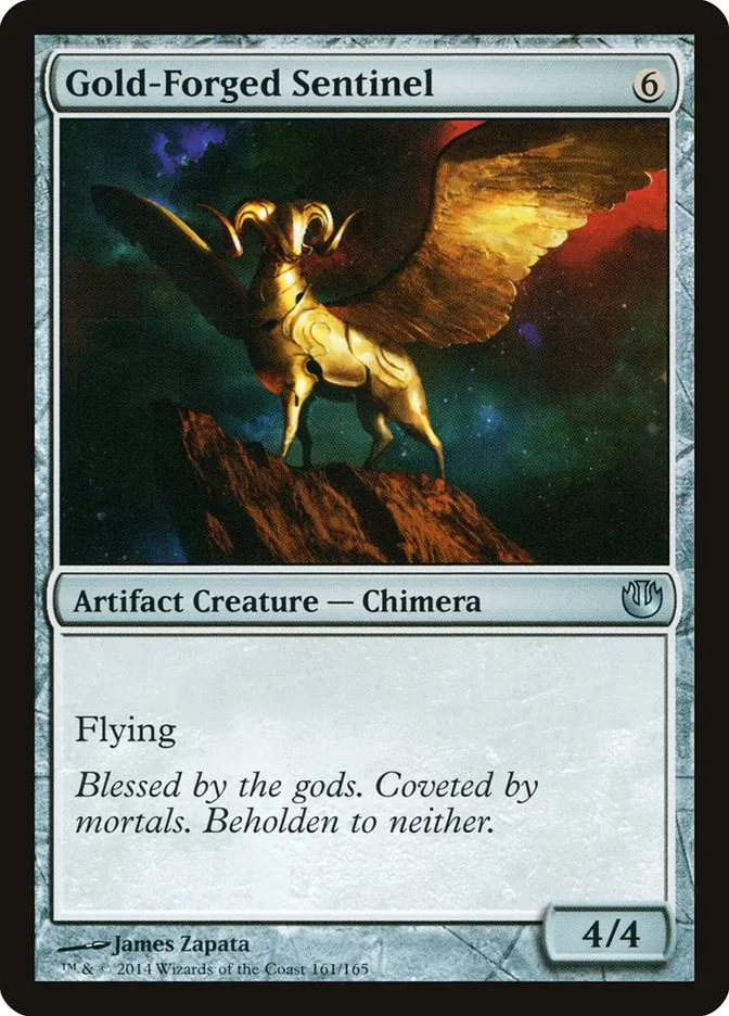 2014 Journey into Nyx Gold-Forged Sentinel uncommon #161 unlisted card image