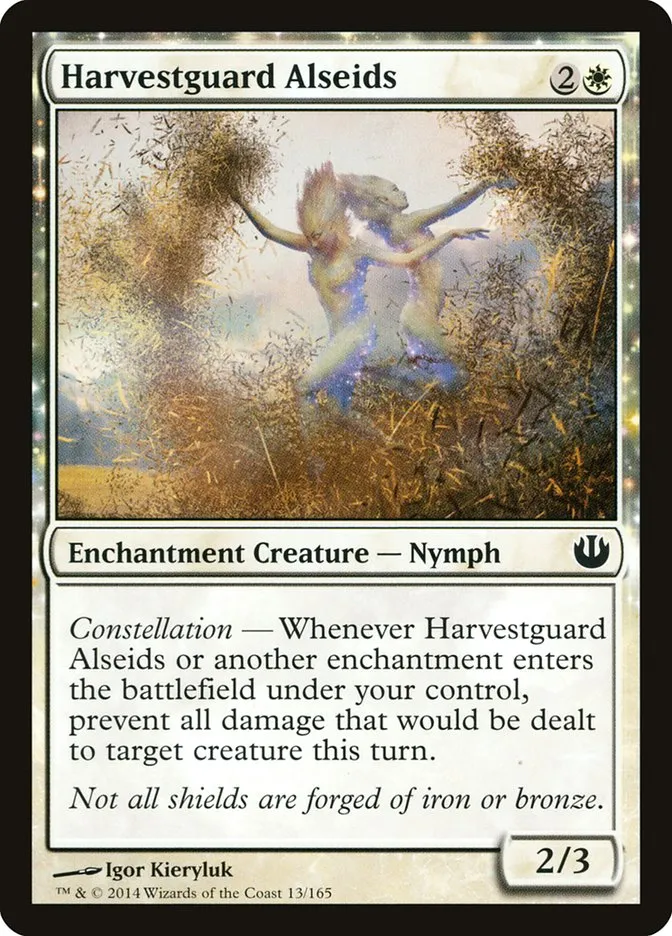 2014 Journey into Nyx Harvestguard Alseids common #13 unlisted card image