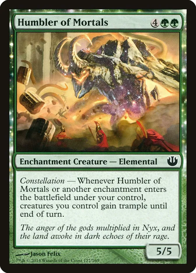 2014 Journey into Nyx Humbler of Mortals common #127 unlisted card image