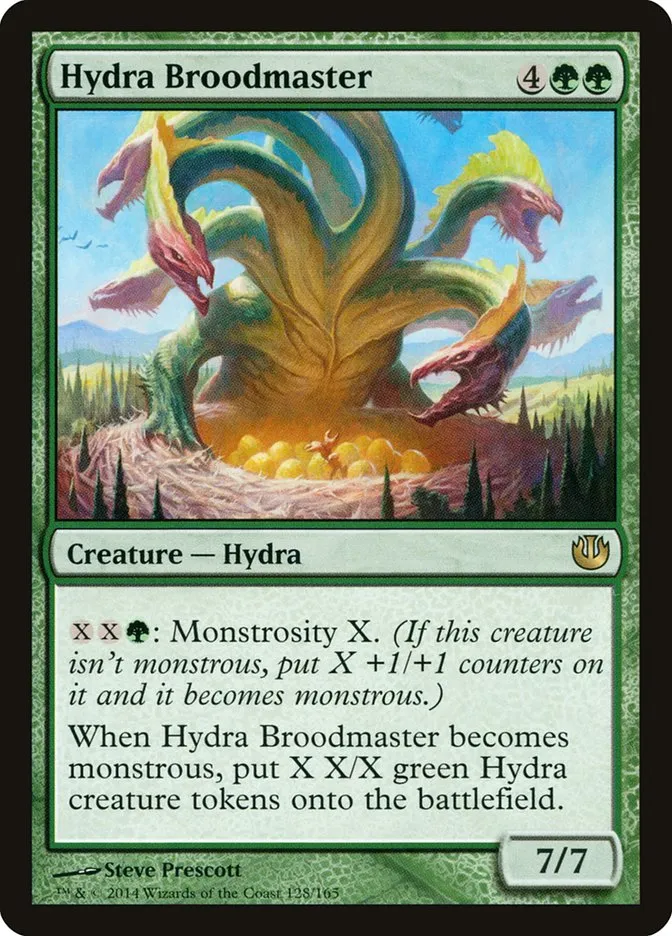 2014 Journey into Nyx Hydra Broodmaster rare #128 unlisted card image