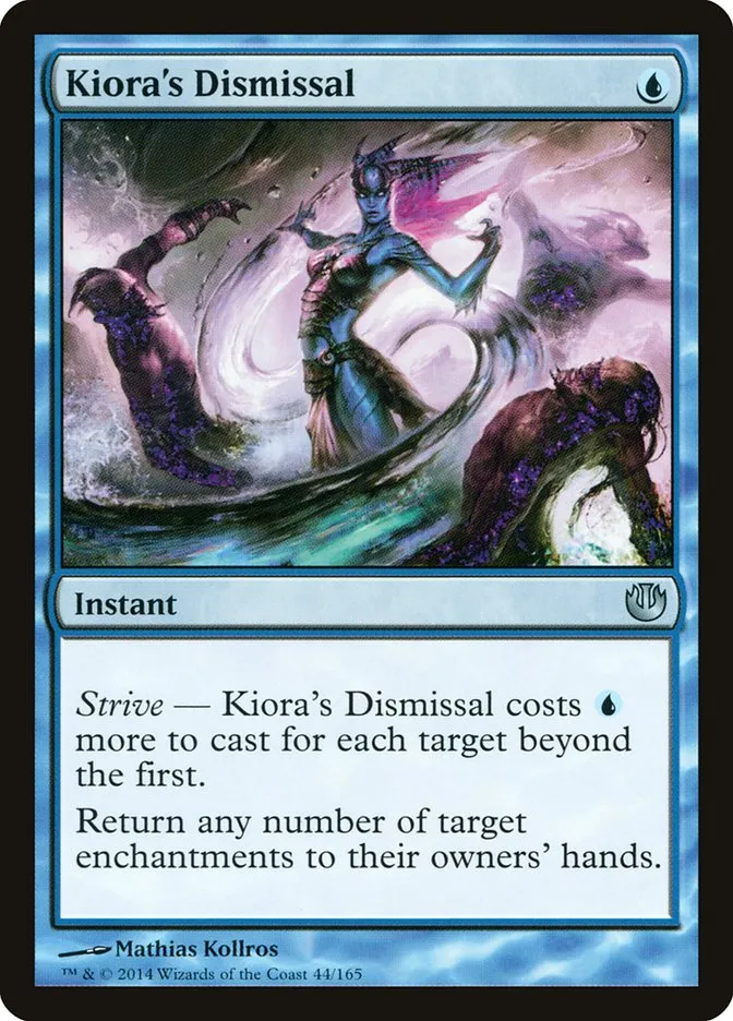 2014 Journey into Nyx Kiora's Dismissal uncommon #44 unlisted card image