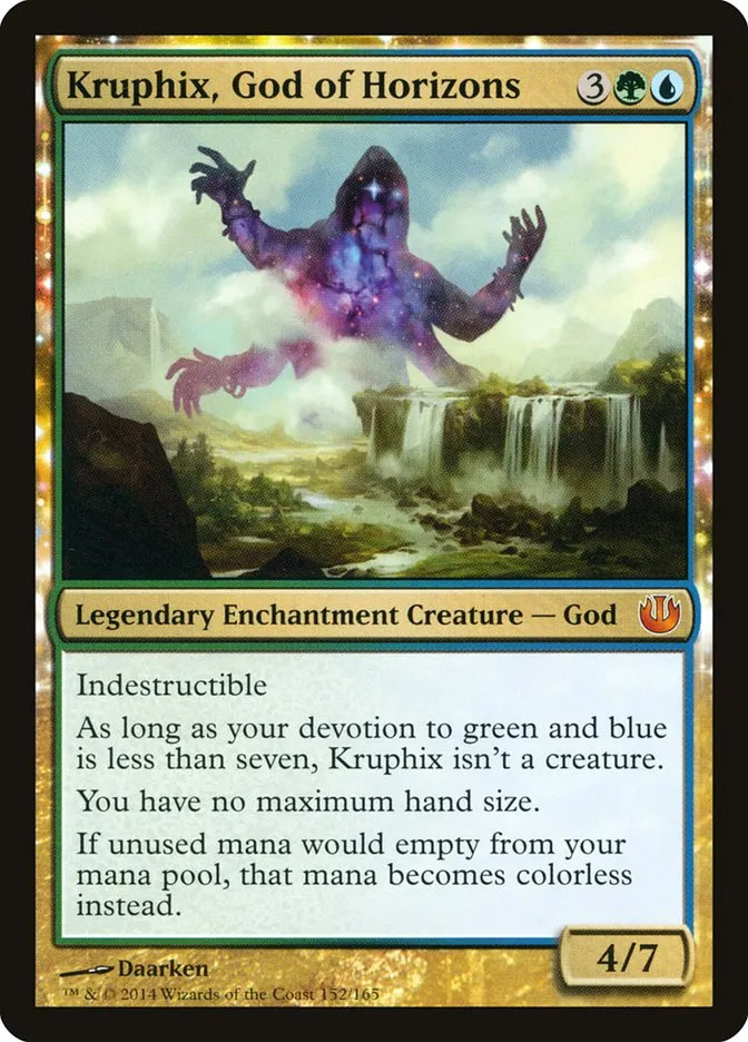 2014 Journey into Nyx Kruphix, God of Horizons mythic #152 unlisted card image