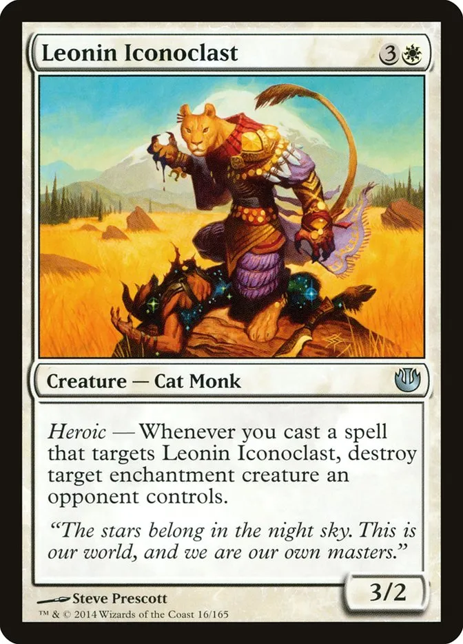 2014 Journey into Nyx Leonin Iconoclast uncommon #16 unlisted card image