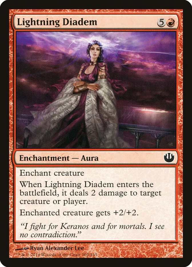 2014 Journey into Nyx Lightning Diadem common #102 unlisted card image