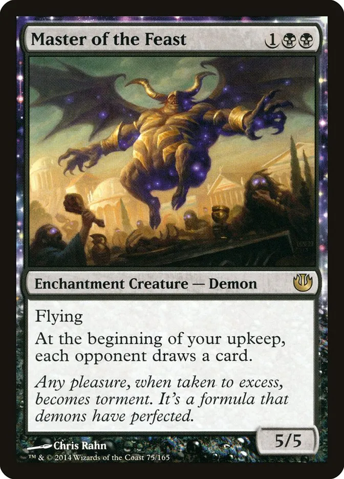 2014 Journey into Nyx Master of the Feast rare #75 unlisted card image