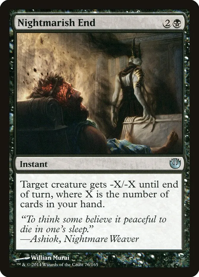 2014 Journey into Nyx Nightmarish End uncommon #76 unlisted card image