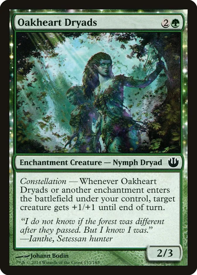2014 Journey into Nyx Oakheart Dryads common #133 unlisted card image