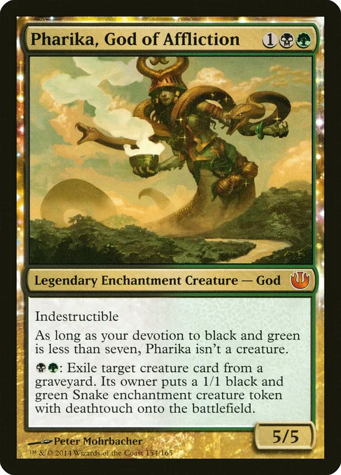 2014 Journey into Nyx Pharika, God of Affliction mythic #154 unlisted card image