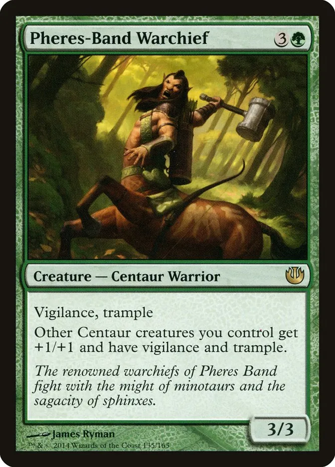 2014 Journey into Nyx Pheres-Band Warchief rare #135 unlisted card image