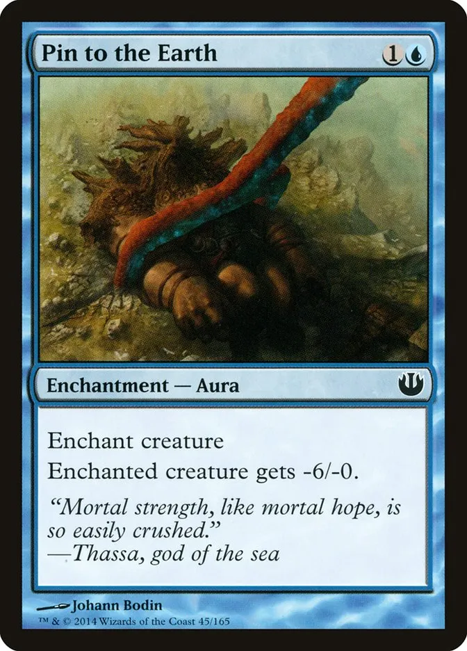 2014 Journey into Nyx Pin to the Earth common #45 unlisted card image