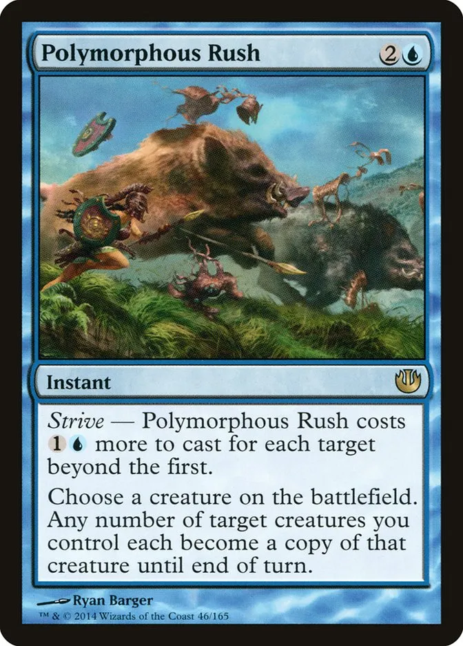 2014 Journey into Nyx Polymorphous Rush rare #46 unlisted card image