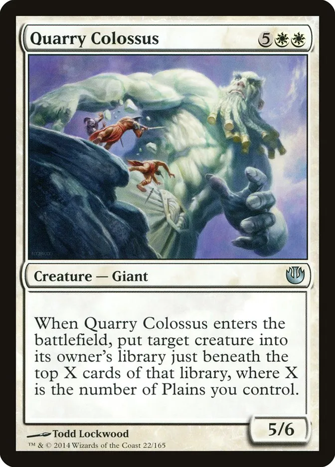 2014 Journey into Nyx Quarry Colossus uncommon #22 unlisted card image
