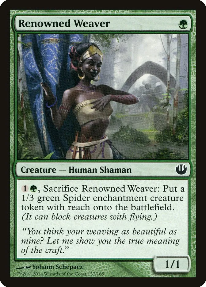 2014 Journey into Nyx Renowned Weaver common #137 unlisted card image